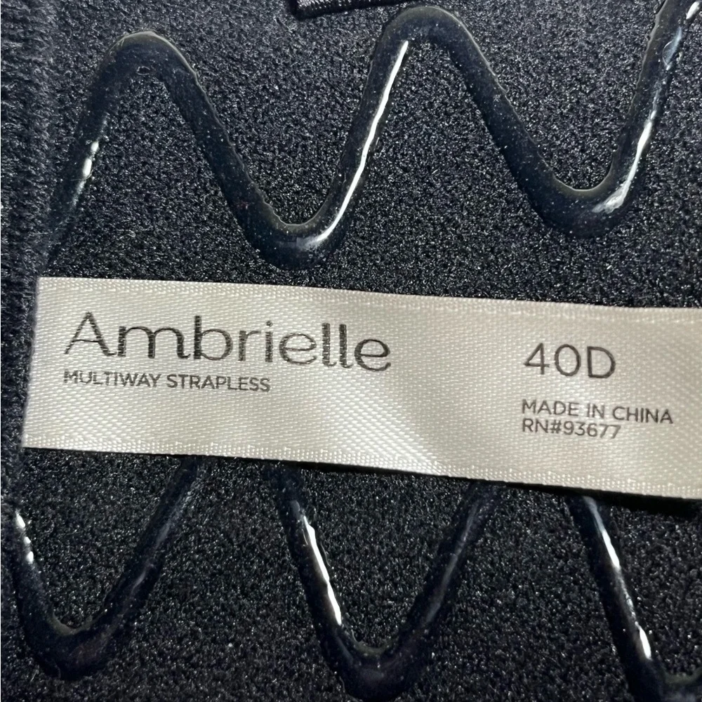 Ambrielle Multiway‎ Strapless Black Women’s Sz 40D